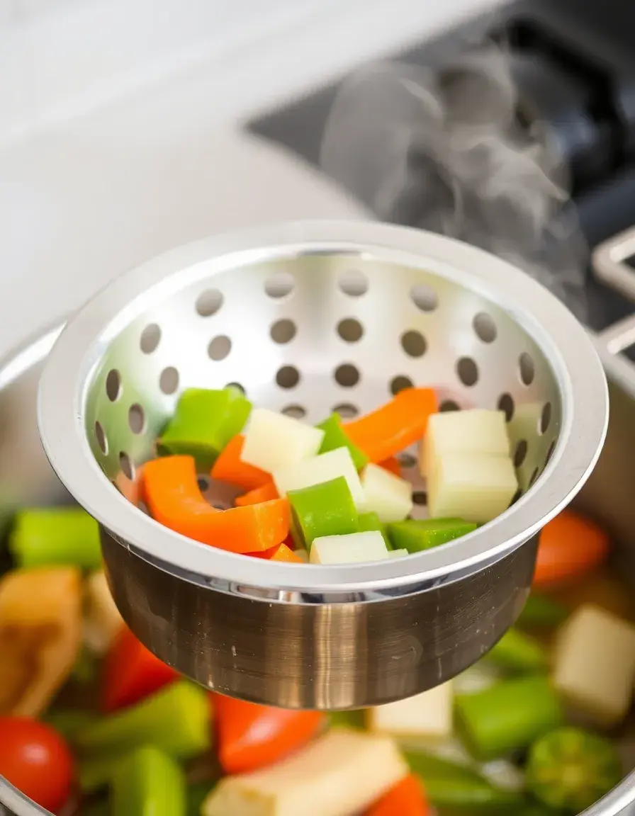 Insert vapeur en inox pour légumes
