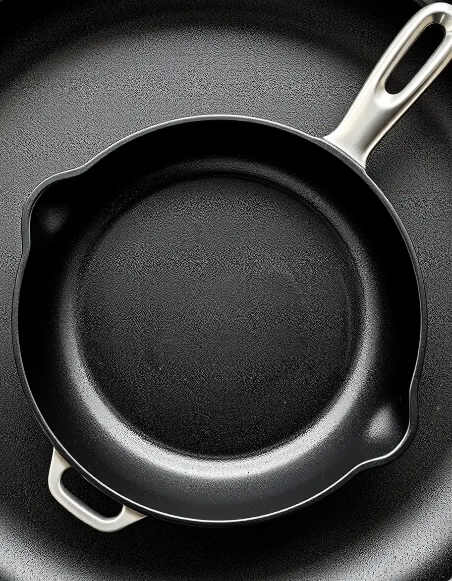 Poêle en fonte avec manche inox