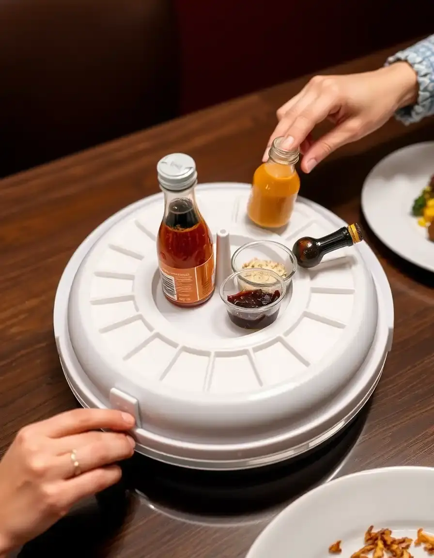 Plateau tournant Lazy Susan pour condiments
