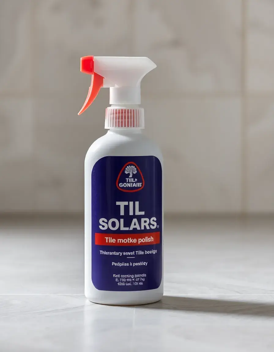 Bouteille de spray polish pour carrelage créant un fini protecteur.