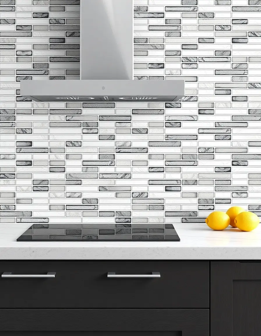 Crédence adhésive cuisine motif mosaïque vinyle haute résolution