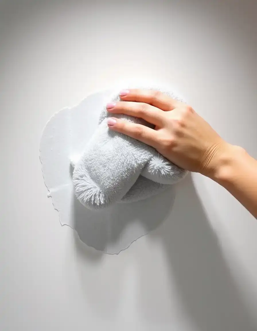Éponge douce pour nettoyage mur avant pose adhésif