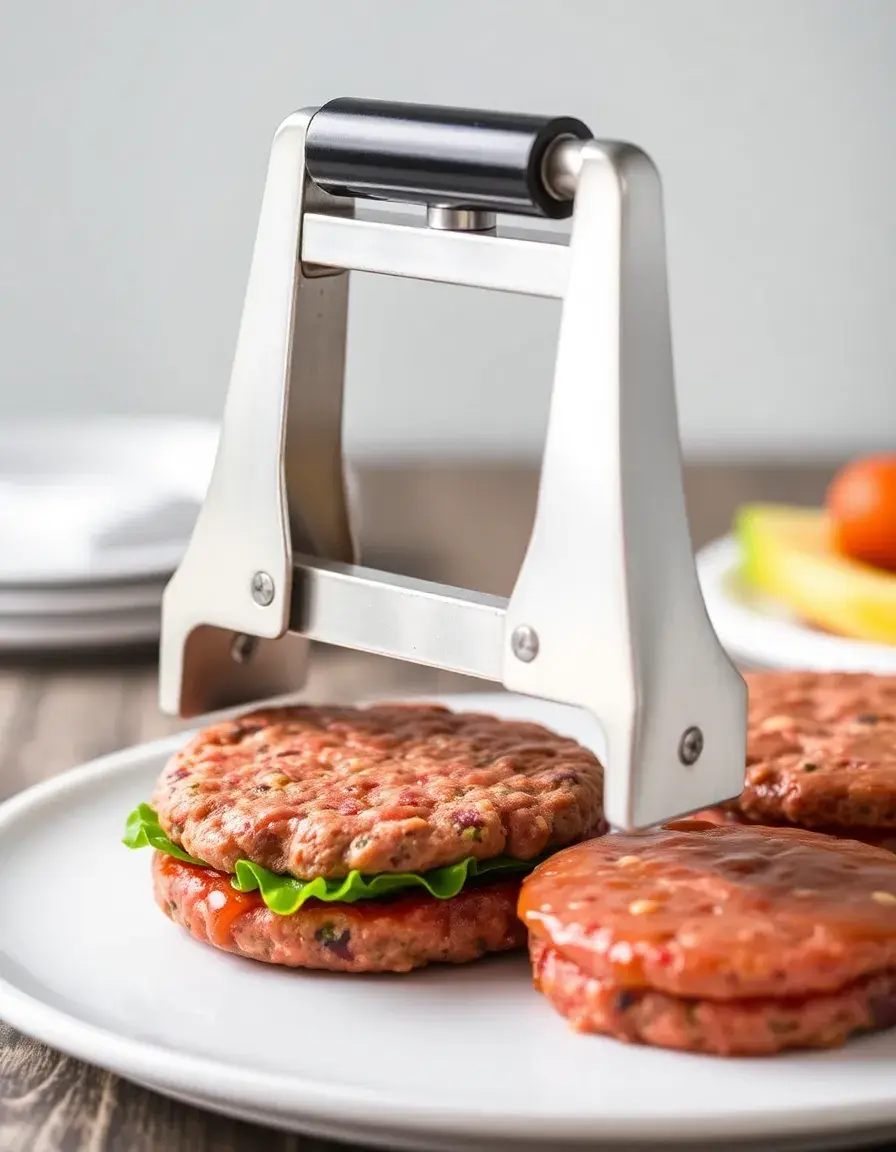 Presse à burger en aluminium formant un steak parfait pour cuisine americaine